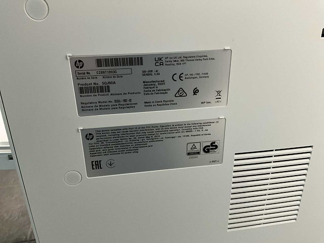 Hp color laserjet mfp e786 multifunctionele laserprinter - afbeelding 7 van  7