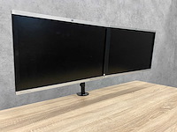 Hp compaq - 24" monitoren met dubbele monitorarm - dp, dvi, vga - afbeelding 1 van  20