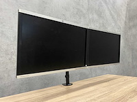 Hp compaq - 24" monitoren met dubbele monitorarm - dp, dvi, vga - afbeelding 18 van  20