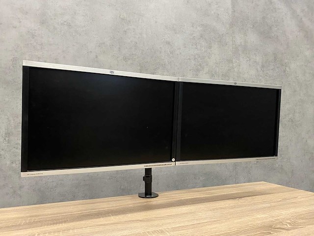 Hp compaq - 24" monitoren met dubbele monitorarm - dp, dvi, vga - afbeelding 19 van  20