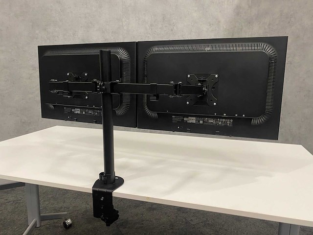 Hp compaq - 24" monitoren met dubbele monitorarm - dp, vga, dvi - afbeelding 3 van  18