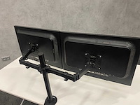 Hp compaq - 24" monitoren met dubbele monitorarm - dp, vga, dvi - afbeelding 5 van  18