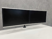 Hp compaq - 24" monitoren met dubbele monitorarm - dp, vga, dvi - afbeelding 1 van  18