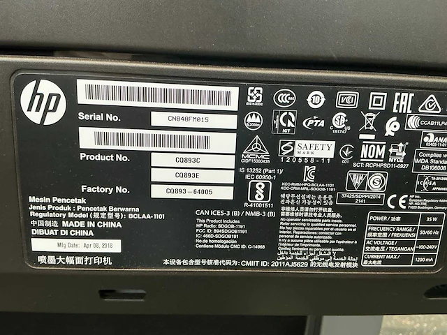 Hp cq893c designjet t520 plotter - afbeelding 10 van  18