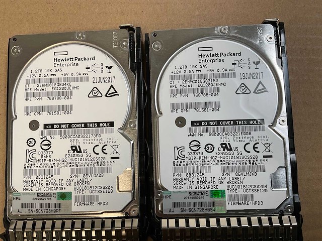 Hp (d3700), 2x 480 ssd(mk000480gwcev) - 2x 1.92 tb ssd(mk001920gwcfb) - 4x 1.2 tb sas(eg1200jemda) - 16x 1.2 tb sas(eg1200jehmc) network attached storage - afbeelding 3 van  14