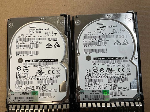 Hp (d3700), 2x 480 ssd(mk000480gwcev) - 2x 1.92 tb ssd(mk001920gwcfb) - 4x 1.2 tb sas(eg1200jemda) - 16x 1.2 tb sas(eg1200jehmc) network attached storage - afbeelding 4 van  14