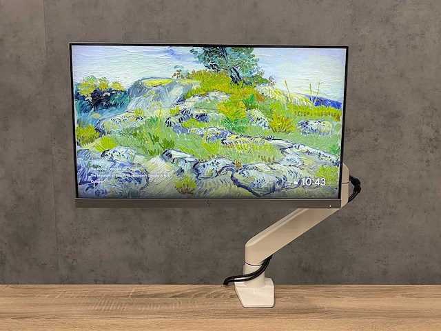 Hp e233 - 23" monitor met monitorarm - dp, hdmi, vga, usb - afbeelding 1 van  14