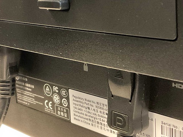 Hp e233 monitoren en dockingstation - afbeelding 8 van  8