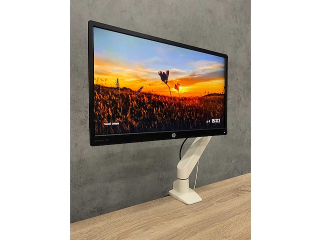 Hp e240 - 24" monitor met monitorarm - dp, hdmi, vga - afbeelding 4 van  10