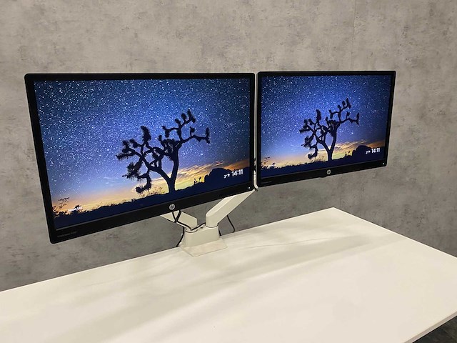 Hp e240 - 24" monitoren op dubbele monitorarm - dp, hdmi, vga - afbeelding 14 van  19