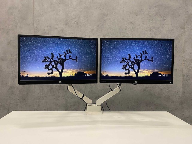 Hp e240 - 24" monitoren op dubbele monitorarm - dp, hdmi, vga - afbeelding 7 van  13