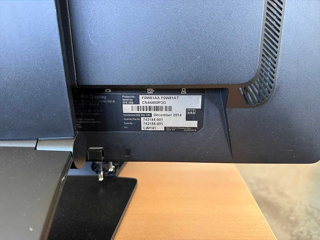 Hp e241i monitor (2x) - afbeelding 4 van  4
