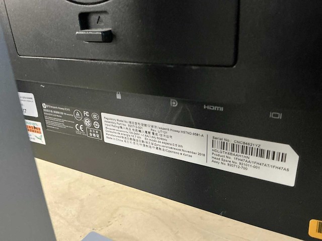 Hp e243 monitor (2x) - afbeelding 3 van  4