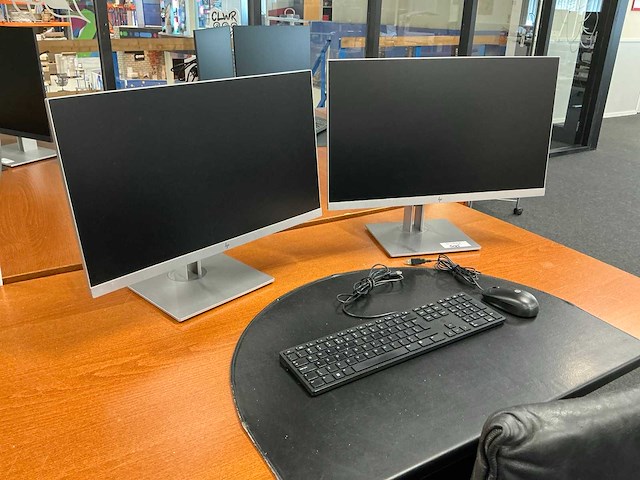 Hp e243 monitor (2x) - afbeelding 1 van  4