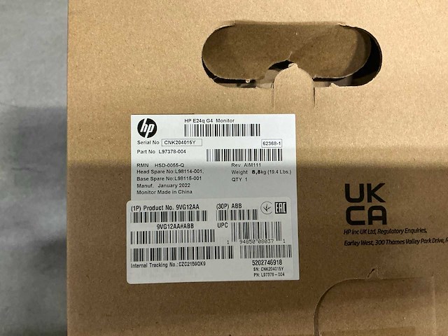 Hp e24q g4 23.8-inch diagonal qhd monitor - afbeelding 3 van  3