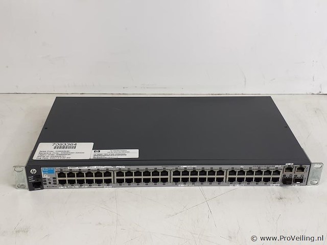Hp e2620-48 switch - j9626a - fast ethernet 10/100 - afbeelding 1 van  5