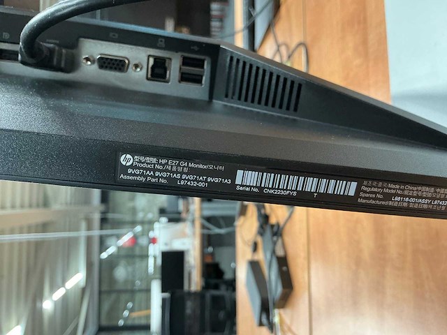 Hp e27 g4 monitor (2x) - afbeelding 5 van  5