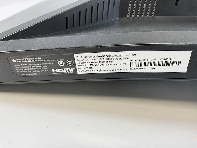 Hp (e34m g4) 34”, 3440x1440 (wqhd) lcd curved monitor - afbeelding 6 van  6