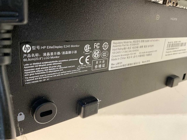 Hp elite display e240 monitor (2x) - afbeelding 8 van  11