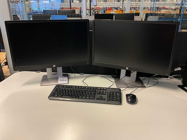 Hp elite display e240 monitor (2x) - afbeelding 1 van  5