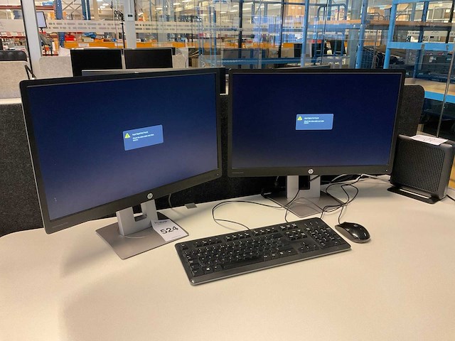 Hp elite display e240 monitor (2x) - afbeelding 4 van  5
