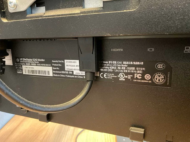 Hp elite display e242 monitor (2x) - afbeelding 4 van  5