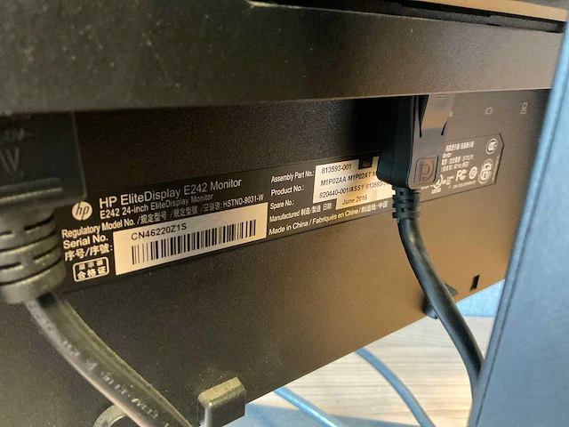 Hp elite display e242 monitor (2x) - afbeelding 7 van  7