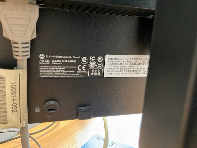 Hp elite display e242 monitor (2x) - afbeelding 6 van  6