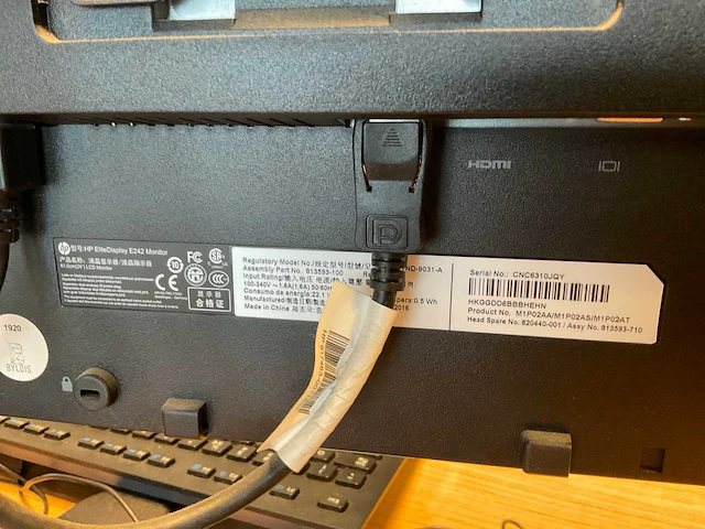 Hp elite display e242 monitor (2x) - afbeelding 6 van  6