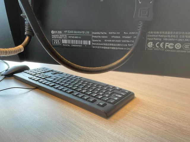 Hp elite e243i monitor (2x) - afbeelding 5 van  5