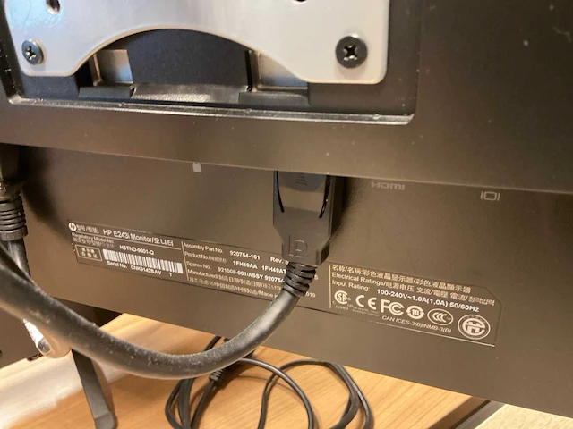 Hp elite e243i monitor (2x) - afbeelding 3 van  6