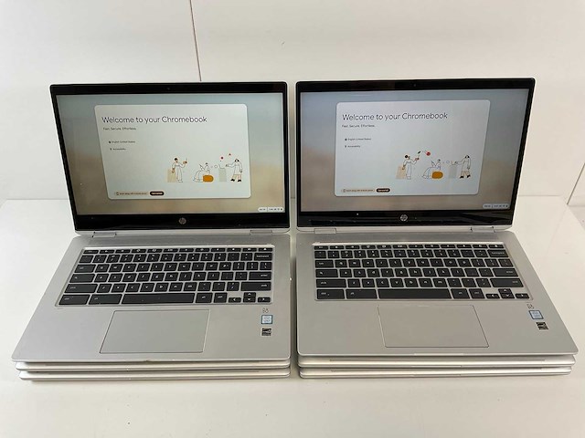 Hp elite x360 14 g1 14”, core(tm) i5 8th gen, 8 gb ram, 64 gb ssd chromebooks (6x) - afbeelding 1 van  10