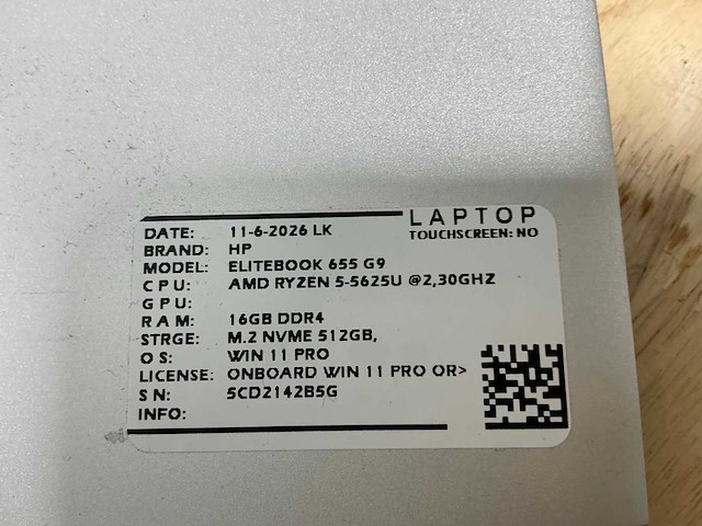 Hp elitebook 655 g9 laptop - afbeelding 7 van  7