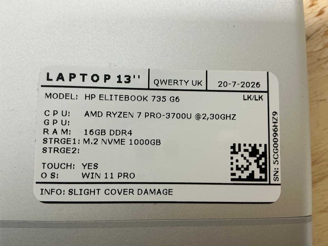 Hp elitebook 735 g6 laptop - afbeelding 6 van  6