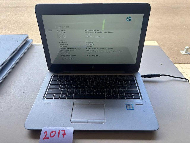 Hp elitebook 820 g3 - intel (r) core (tm) i5-6300u cpu @ 2.40ghz - afbeelding 1 van  4