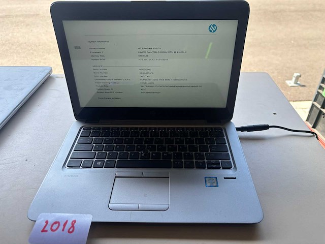 Hp elitebook 820 g3 - intel (r) core (tm) i5-6300u cpu @ 2.40ghz - afbeelding 1 van  3