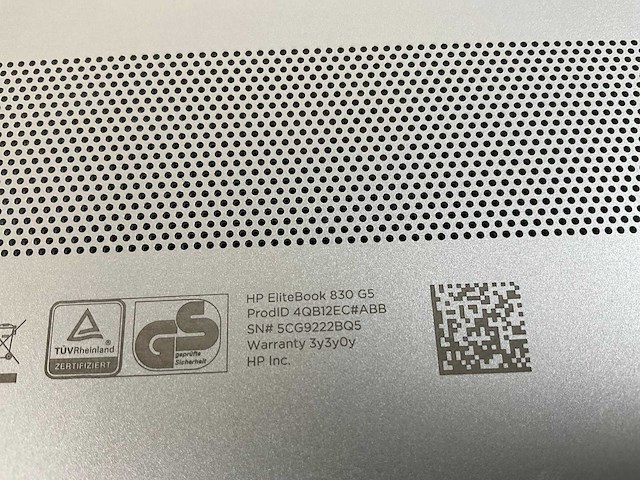 Hp elitebook 830 g5 13.2”, core(tm) i5 8th gen, 8 gb ram, 256 gb nvme laptop - afbeelding 7 van  7
