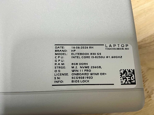 Hp elitebook 830 g5 laptop (5x) - afbeelding 6 van  7