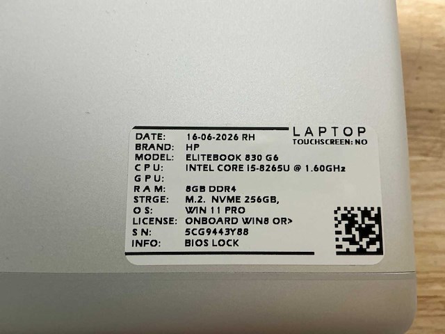 Hp elitebook 830 g6 laptop (5x) - afbeelding 8 van  11