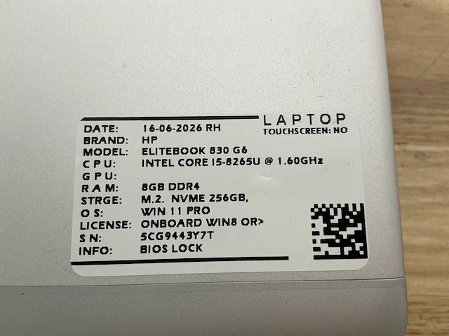 Hp elitebook 830 g6 laptop (5x) - afbeelding 10 van  11