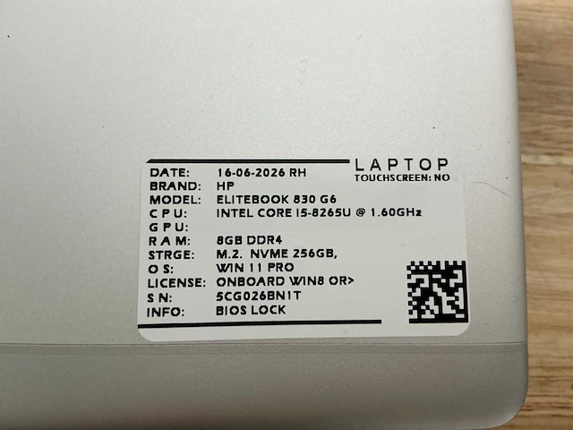 Hp elitebook 830 g6 laptop (5x) - afbeelding 11 van  11