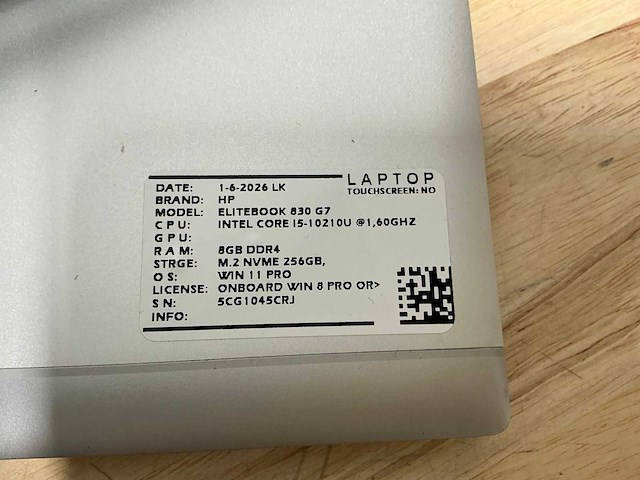 Hp elitebook 830 g7 laptop (2x) - afbeelding 6 van  6