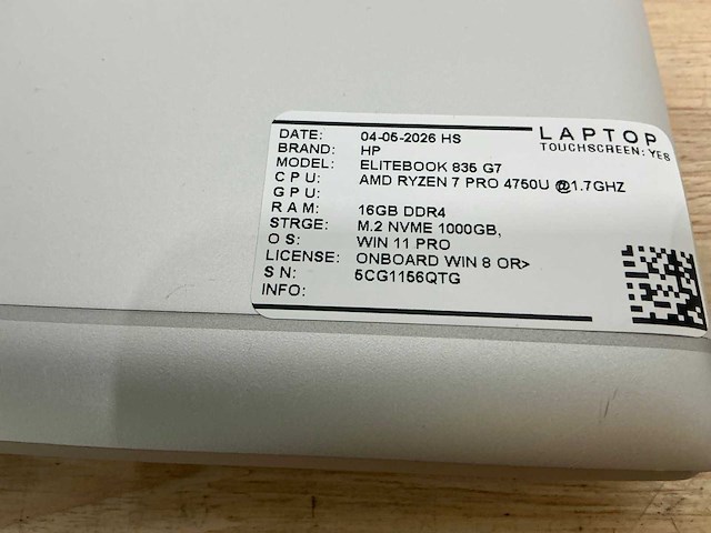 Hp elitebook 835 g7 laptop - afbeelding 2 van  9