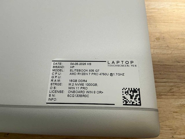 Hp elitebook 835 g7 laptop - afbeelding 2 van  8