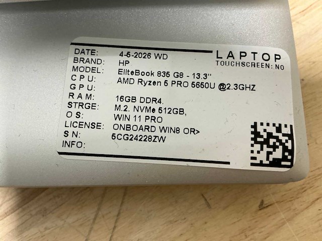 Hp elitebook 835 g8 laptop (2x) - afbeelding 7 van  8