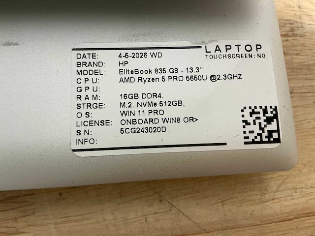 Hp elitebook 835 g8 laptop (2x) - afbeelding 7 van  8