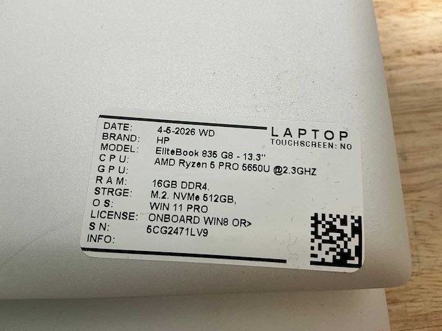 Hp elitebook 835 g8 laptop (2x) - afbeelding 8 van  8