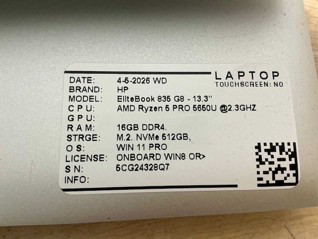 Hp elitebook 835 g8 laptop (2x) - afbeelding 7 van  8