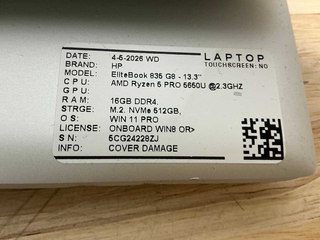 Hp elitebook 835 g8 laptop (2x) - afbeelding 8 van  10