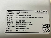 Hp elitebook 840 g5(i7) laptop (3x) - afbeelding 9 van  9